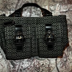 Black and Gray Designer Tote Bag